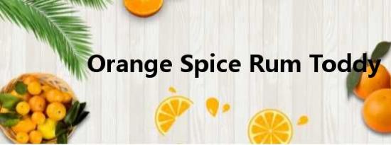 Orange Spice Rum Toddy
