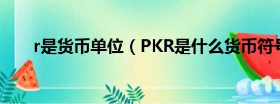 r是货币单位（PKR是什么货币符号）